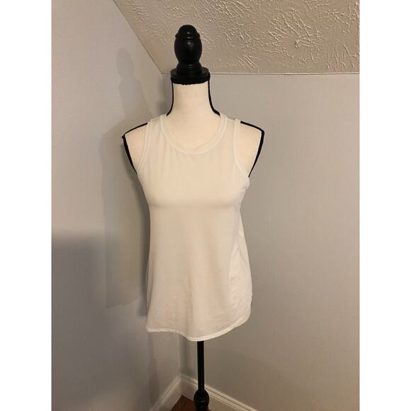 LULULEMON White High Neck Running and Training Tank - Size 6 - Picture 1 of 12